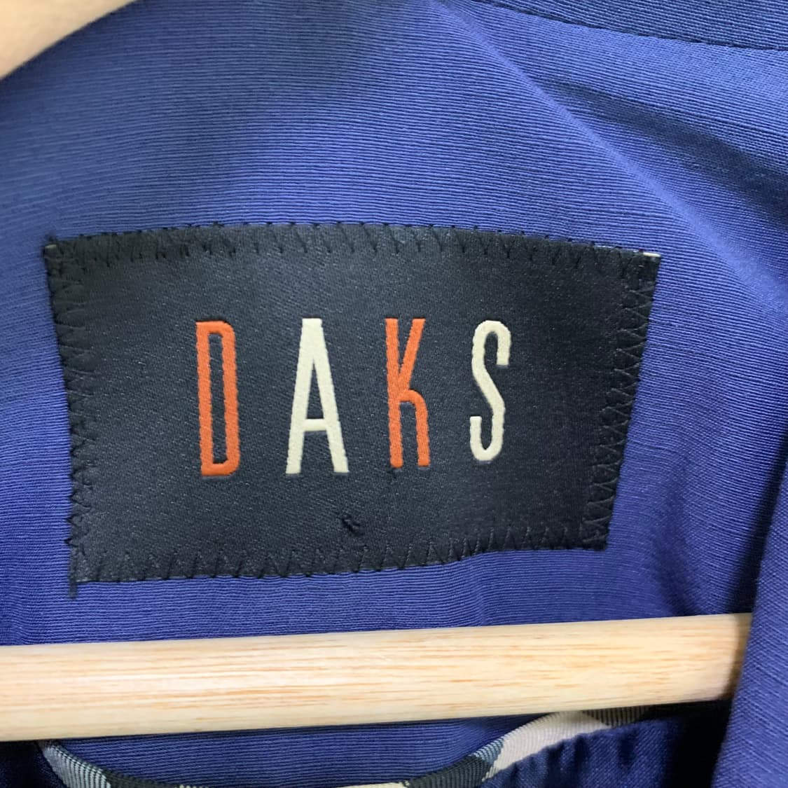 닥스 카라 버튼 롱 자켓 블루 네이비 여성 빈티지 트렌치 코트 상품이미지3