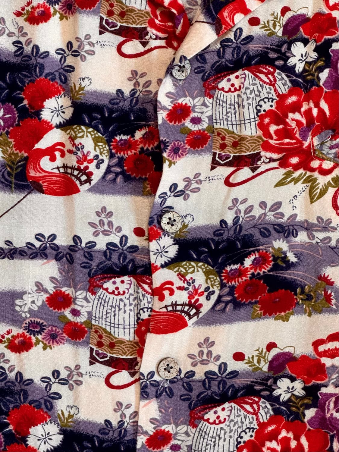 Tropical Wear 와가라 스타일 레이온 빈티지 하와이안셔츠 상품이미지4