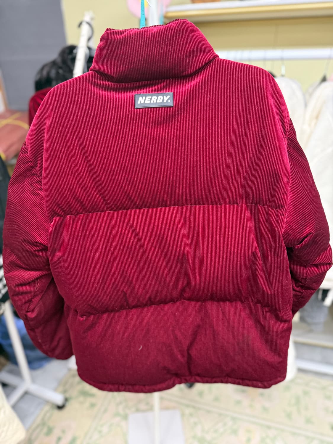 널디 코듀로이 패딩 버건디 상품이미지2