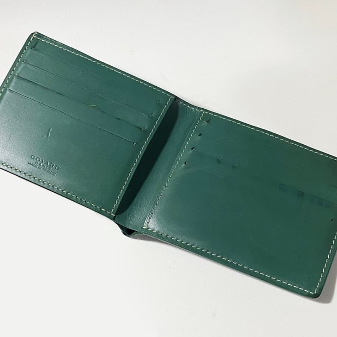 [정품] GOYARD 고야드 빅투와르 그린 카프스킨 반지갑 상품이미지4