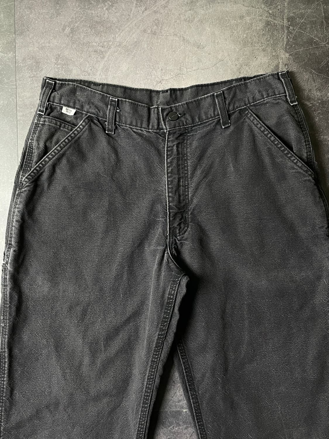 CARHARTT 칼하트 빈티지 차콜블랙 싱글니 워크팬츠 상품이미지2