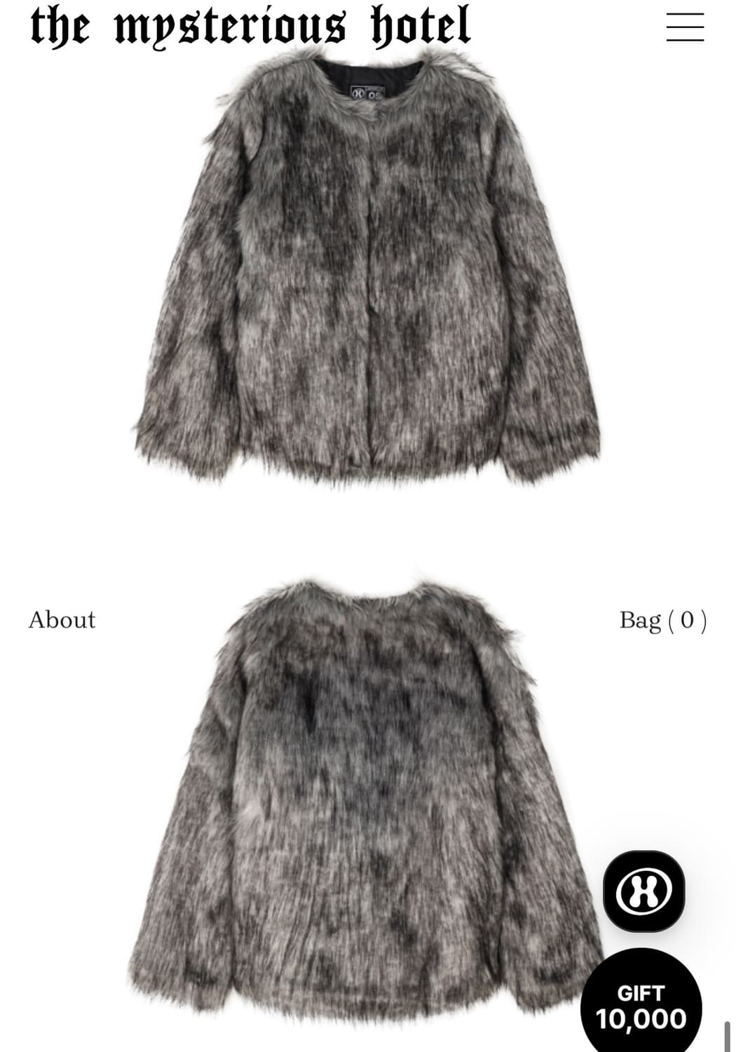 미스테리어스 시티걸 믹스 퍼자켓 그레이 상품이미지5