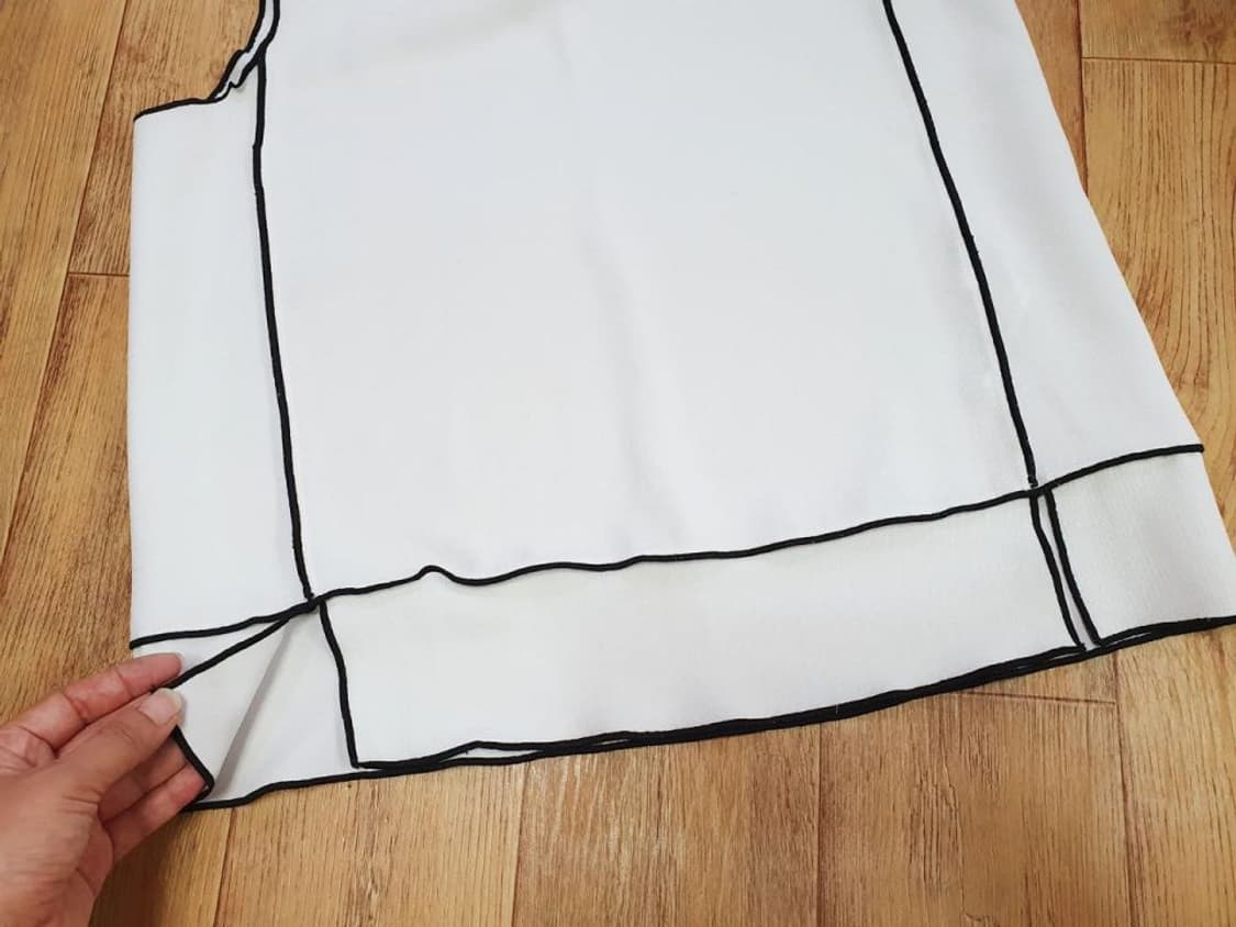 자라(ZARA) 라인 배색 티 55 새상품 상품이미지4