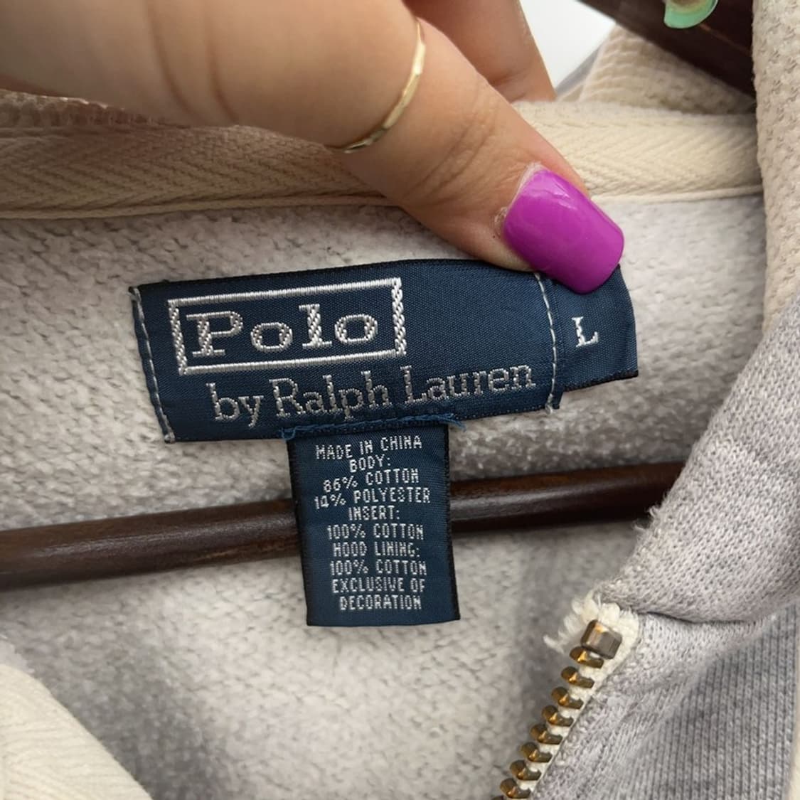 폴로 랄프로렌 윈터베이직 약기모 후드 집업 L C07067 상품이미지5