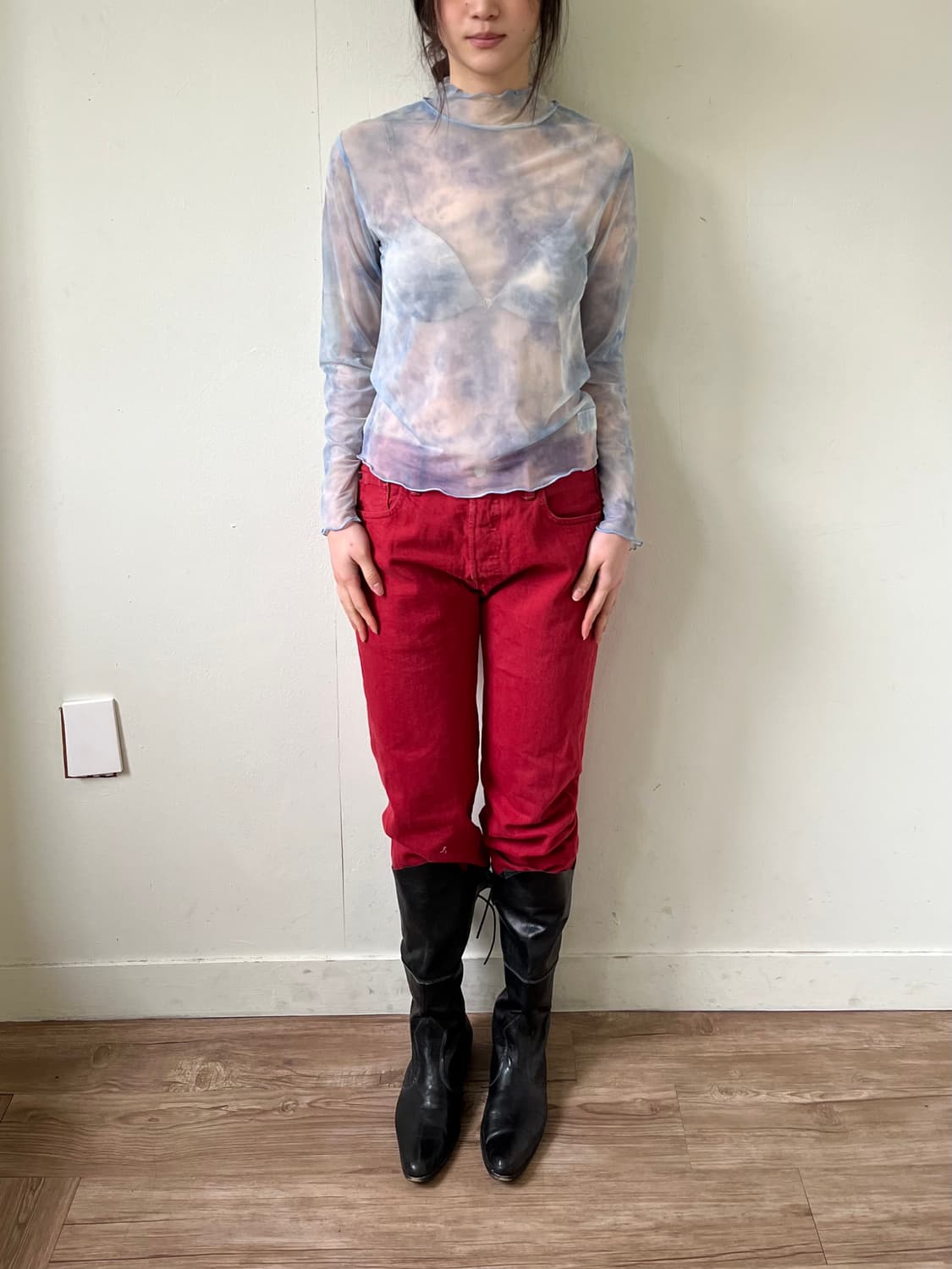 2PINK 스카이 시스루 터틀넥 상품이미지8