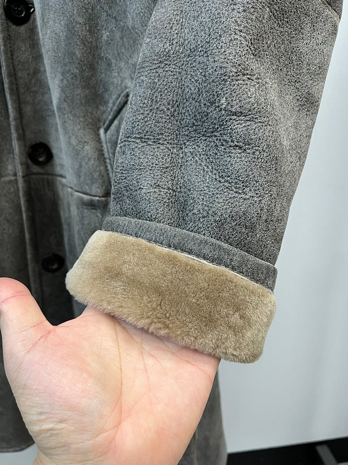 100) 랑방 양털 무스탕 코트  상품이미지5