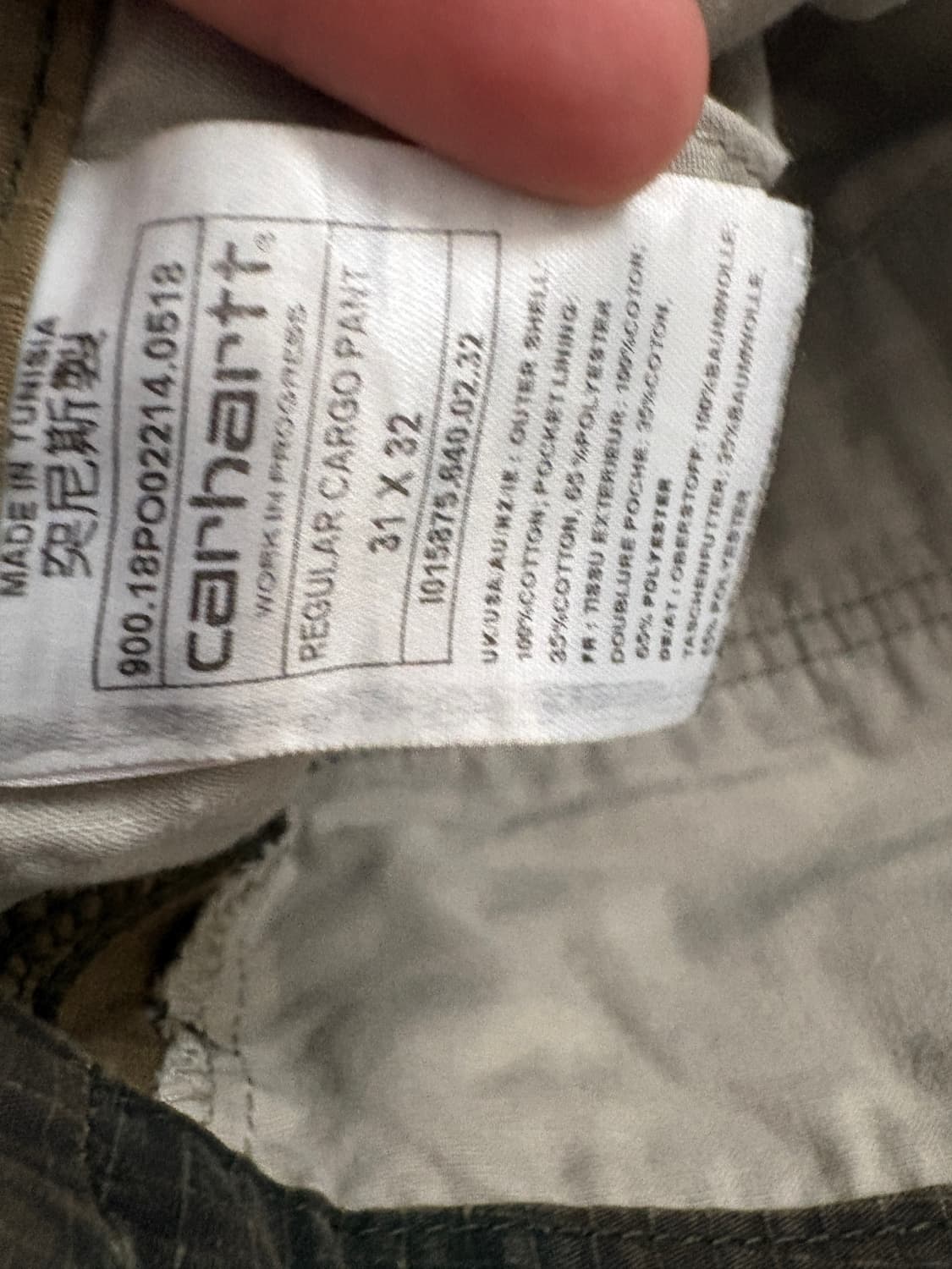 칼하트 레귤러 카고팬츠 상품이미지2