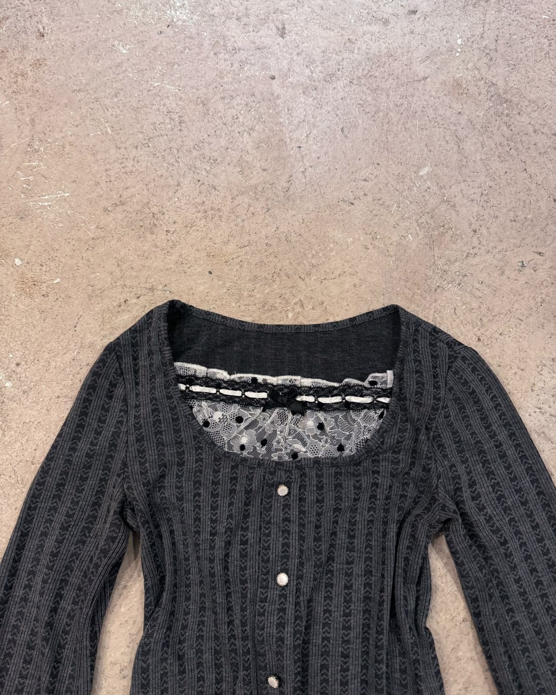 레이스 블라우스 레이어드 니트 상품이미지3