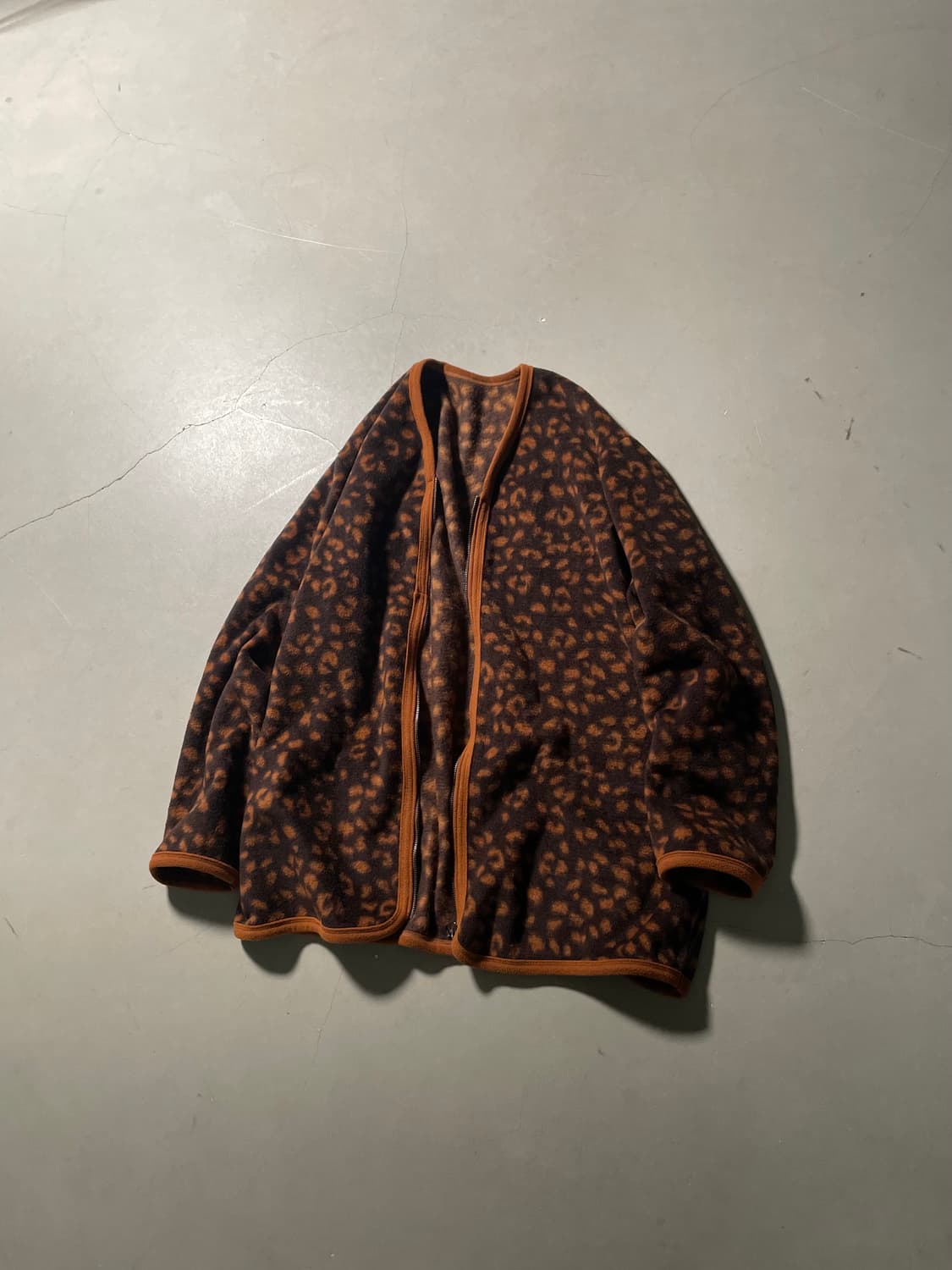 H•d Leopard Boa Fleece Cardigan 상품이미지1