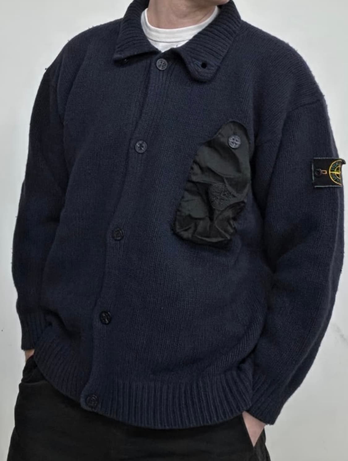 96’s 스톤아일랜드 다크 네이비 가디건 상품이미지5