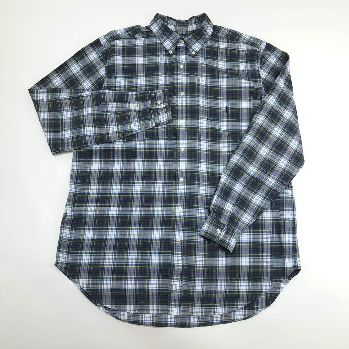 Co964 XL Tall 폴로 랄프로렌 모던블랙워치 타탄체크 긴팔 셔츠 상품이미지2