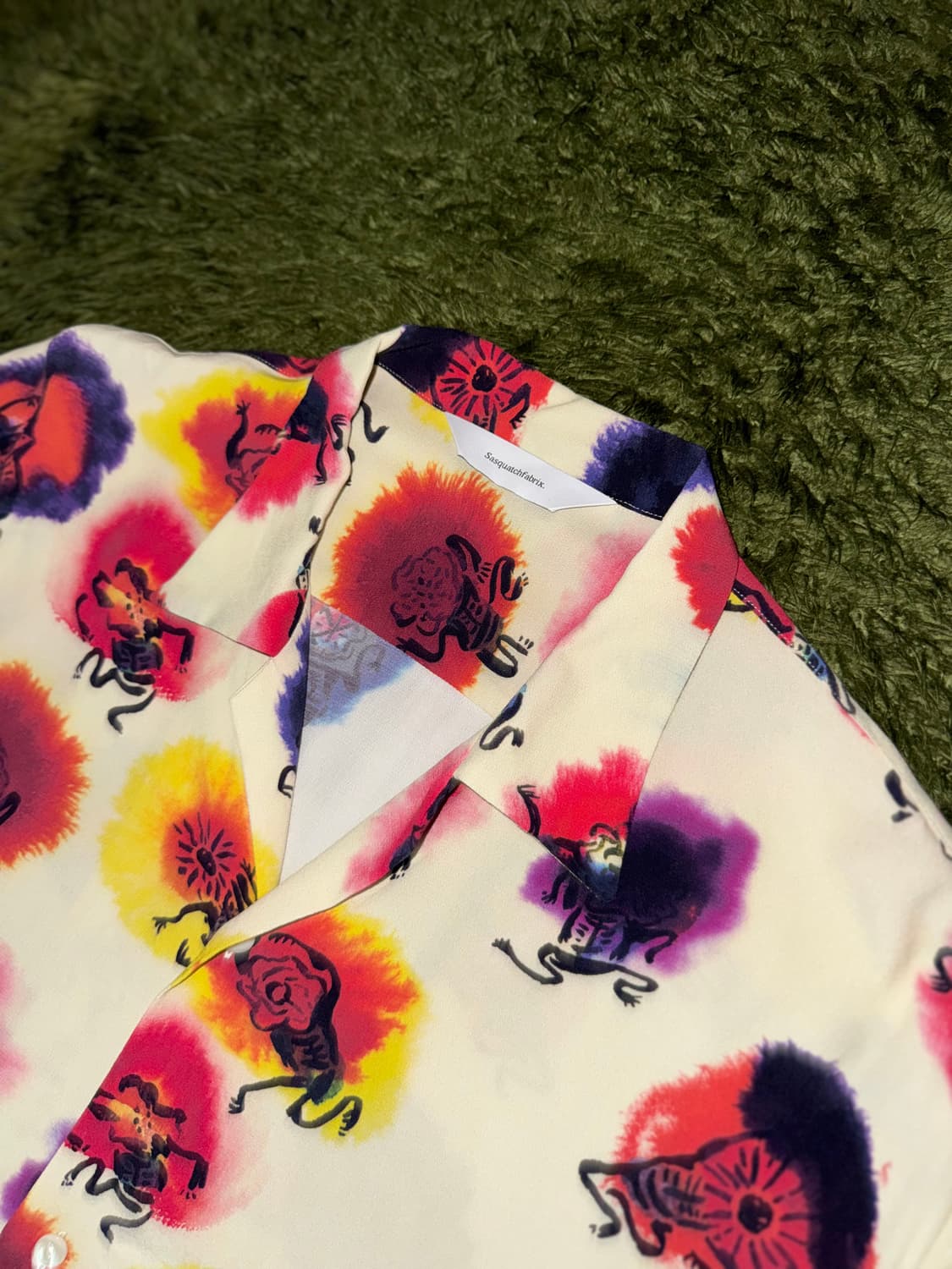 [XL] 사스콰치패브릭스 카신 레이온 오픈 카라 하프 셔츠 상품이미지3