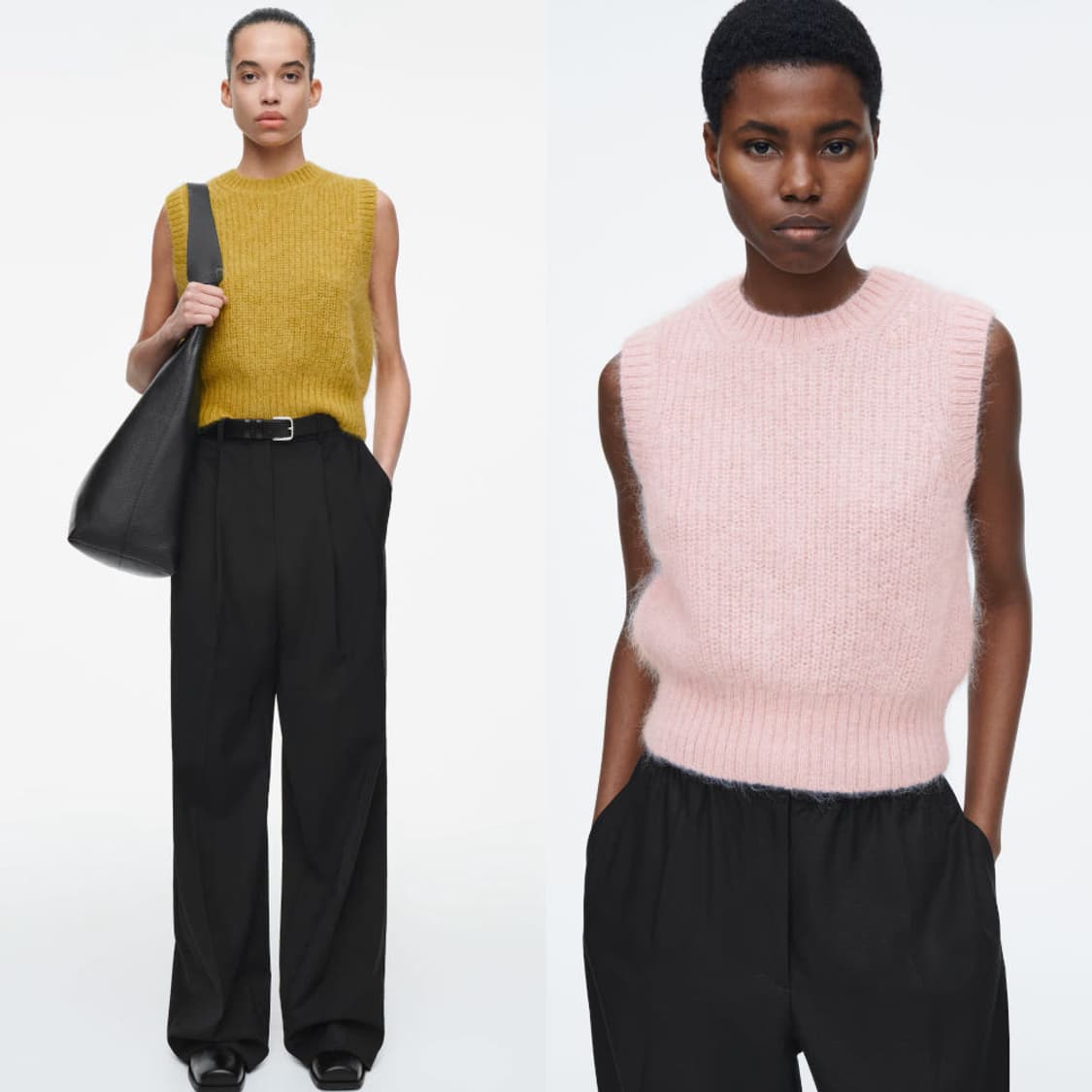 코스 모헤어 니트 베스트 핑크 XS 상품이미지1