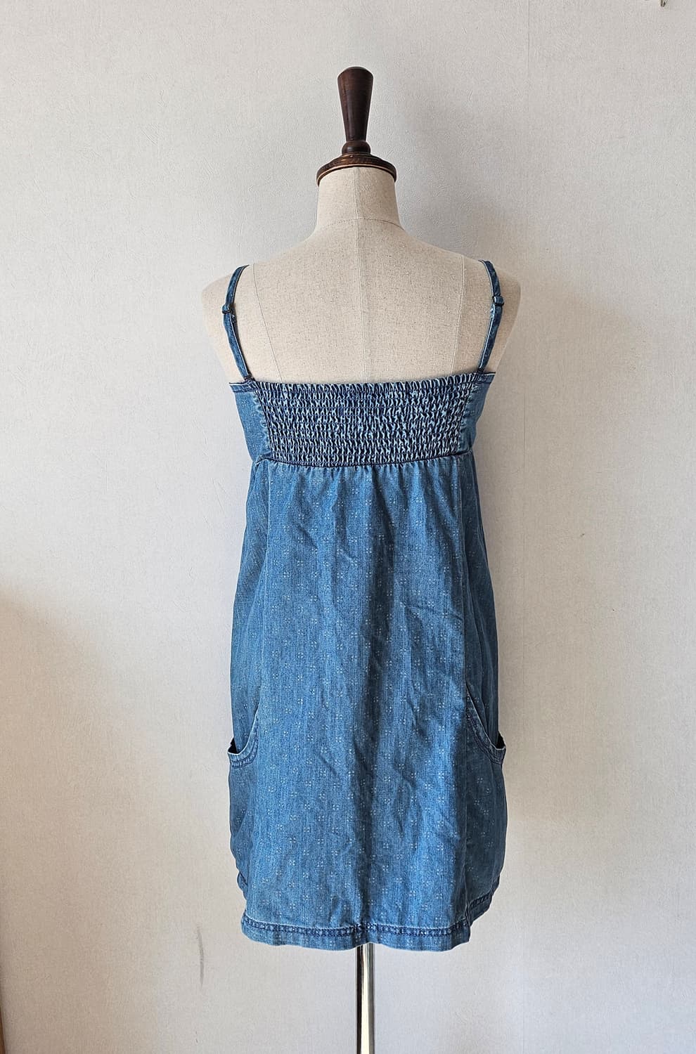 에스프리 edc 워싱 데님 뷔스티에 미니원피스34(44~55) 상품이미지7