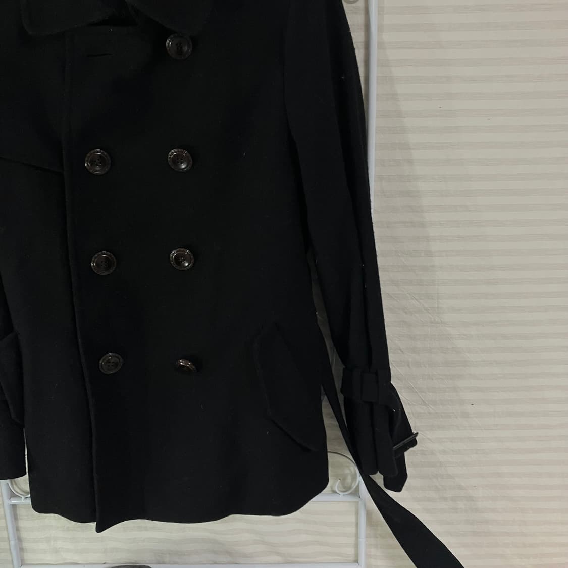 빈티지 블랙 포 버튼 코트 966 y2k 스트릿 갸루 펑키 일본빈티지  상품이미지4