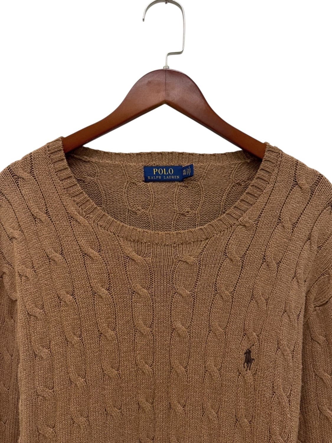 폴로 꽈배기 니트 브라운 (2XL)  상품이미지2