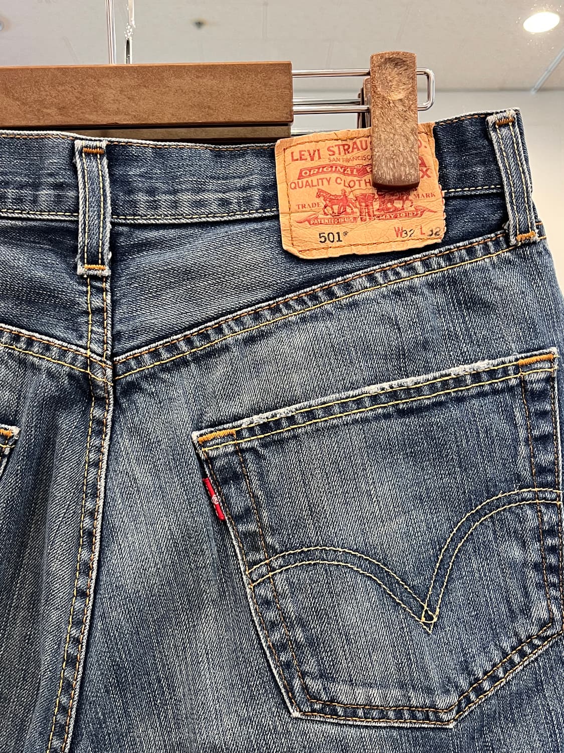 Levis 리바이스 501 컷오프 데님 쇼츠 팬츠 (30-31) 상품이미지6