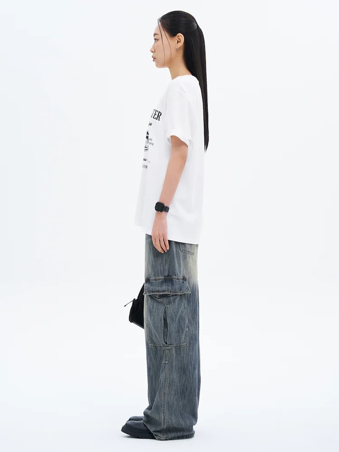 8seconds 틴워싱 카고 데님팬츠 - 블루 상품이미지3