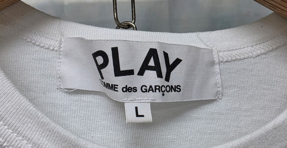 꼼데가르송 반팔티셔츠 슬림100 빅로고 더블하트 티셔츠 MN05 상품이미지3