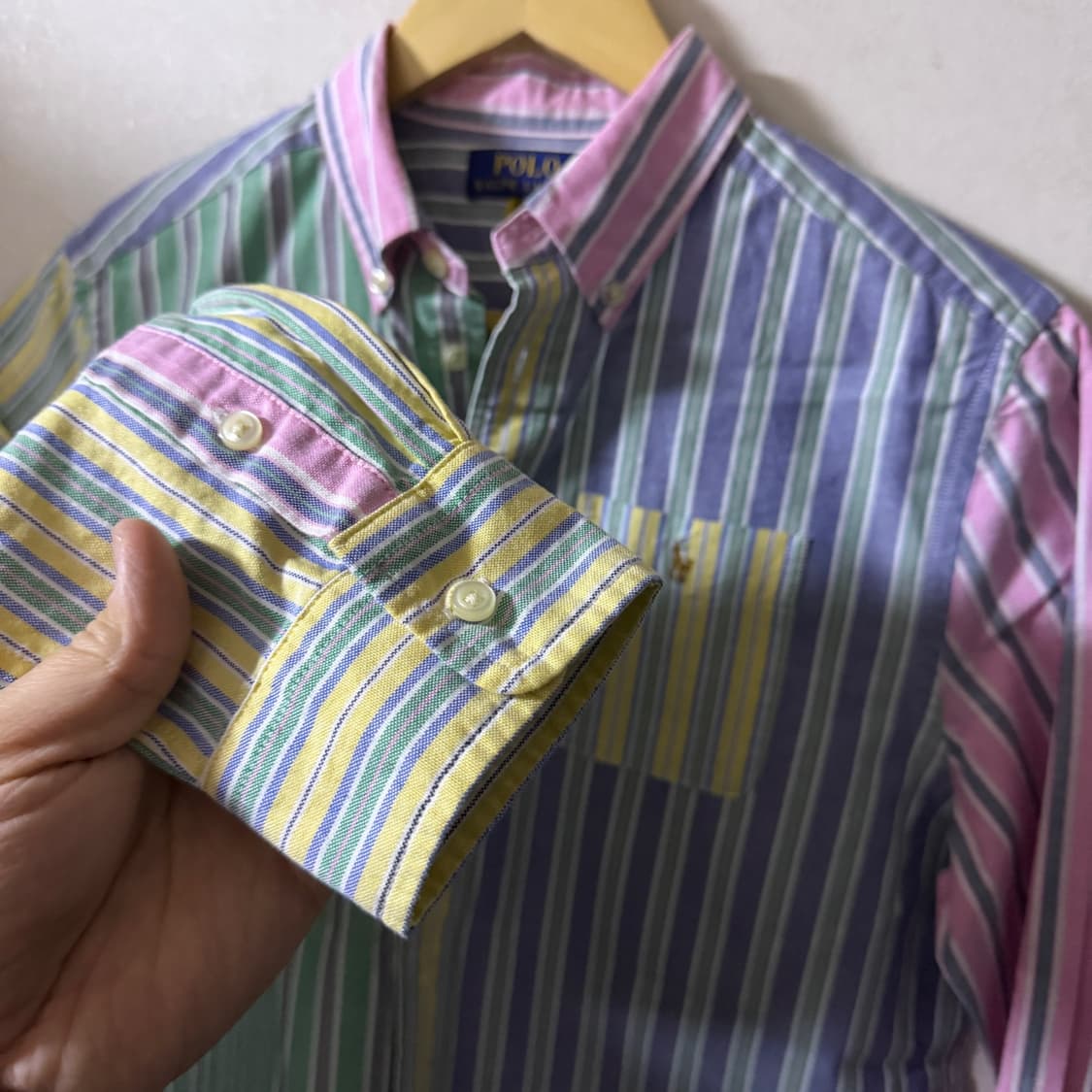 폴로 랄프로렌 멀티 스트라이프 원포켓 셔츠 M (남성 100정도) 상품이미지6