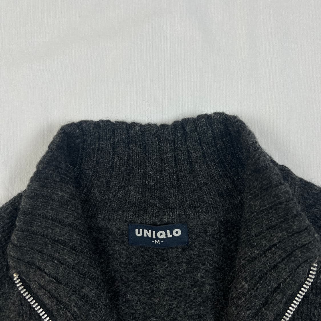 90‘s 유니클로 uniqlo 울 니트 집업 상품이미지5