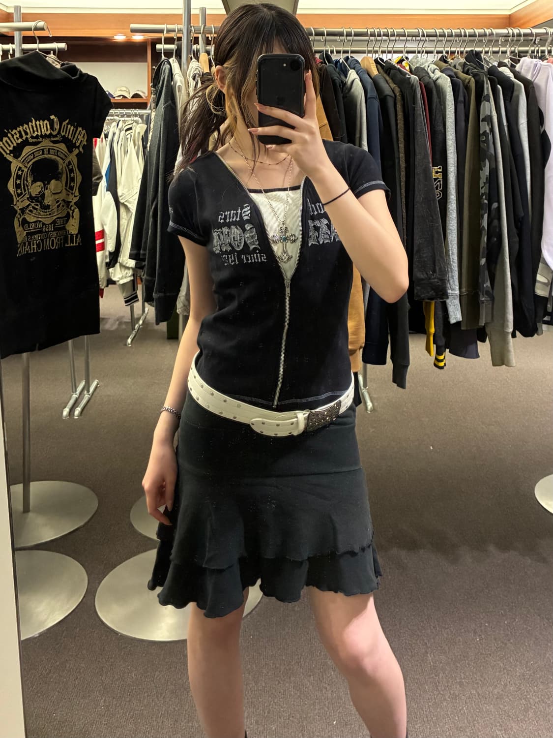 M)Japanese vintage 여성 레이어드 반팔 집업(이염) 상품이미지10