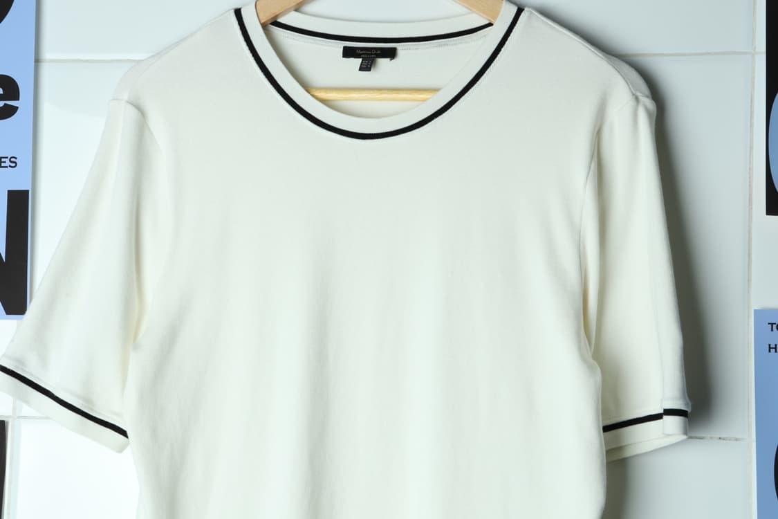 W(XL) 마시모두띠 반팔 티셔츠 링거 화이트 와플-H31881 상품이미지3