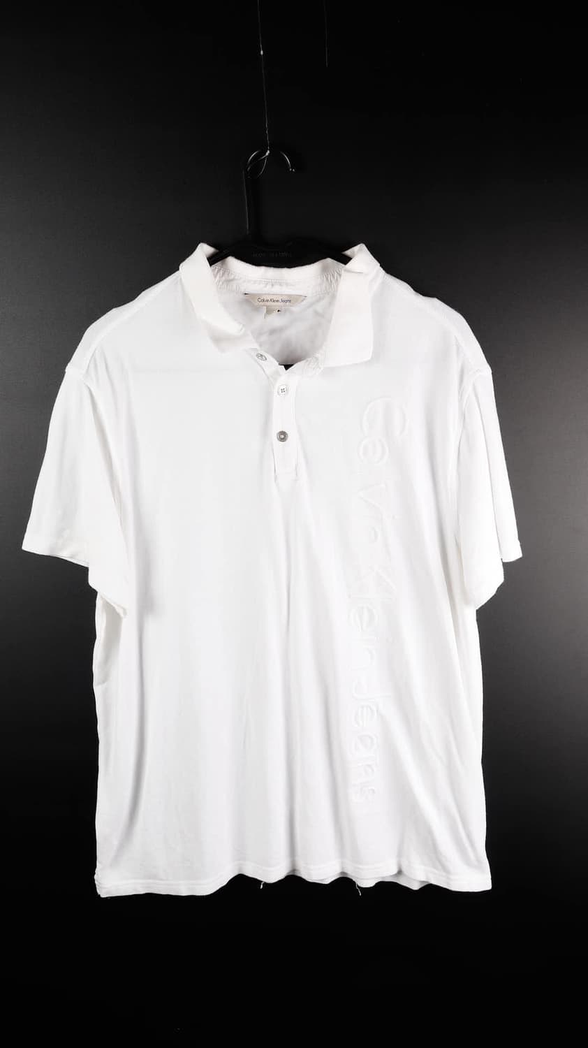 캘빈클라인 흰색 반팔카라티 상품이미지1