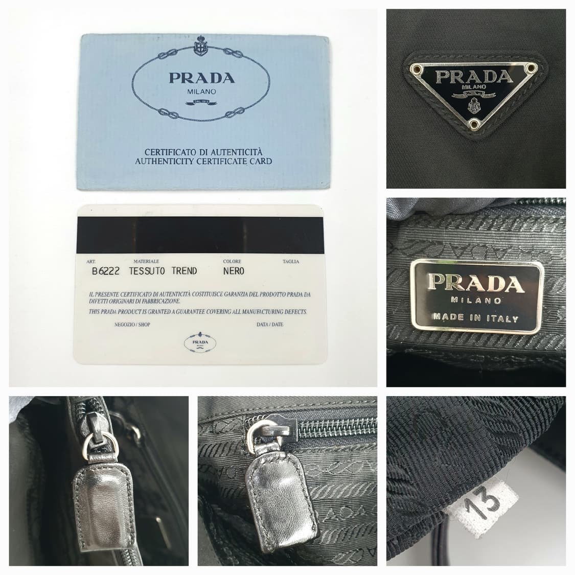 프라다 리나일론 삼각로고 블랙 미듐 숄더백 B6222 상품이미지5