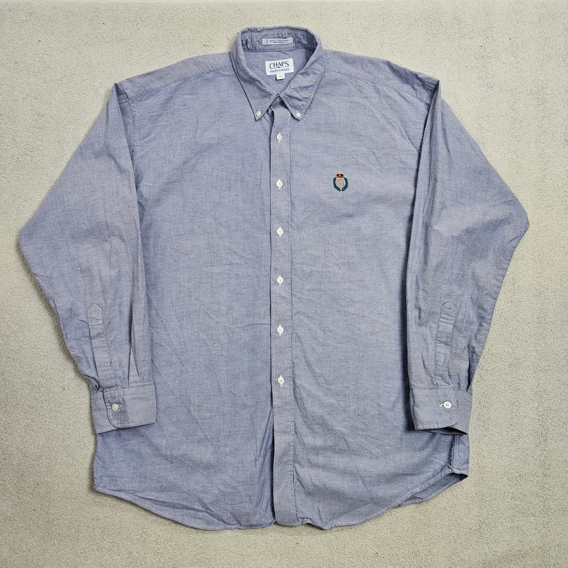 80~90s 챕스 랄프 로렌 옥스포드 셔츠 XL Made in USA 상품이미지2