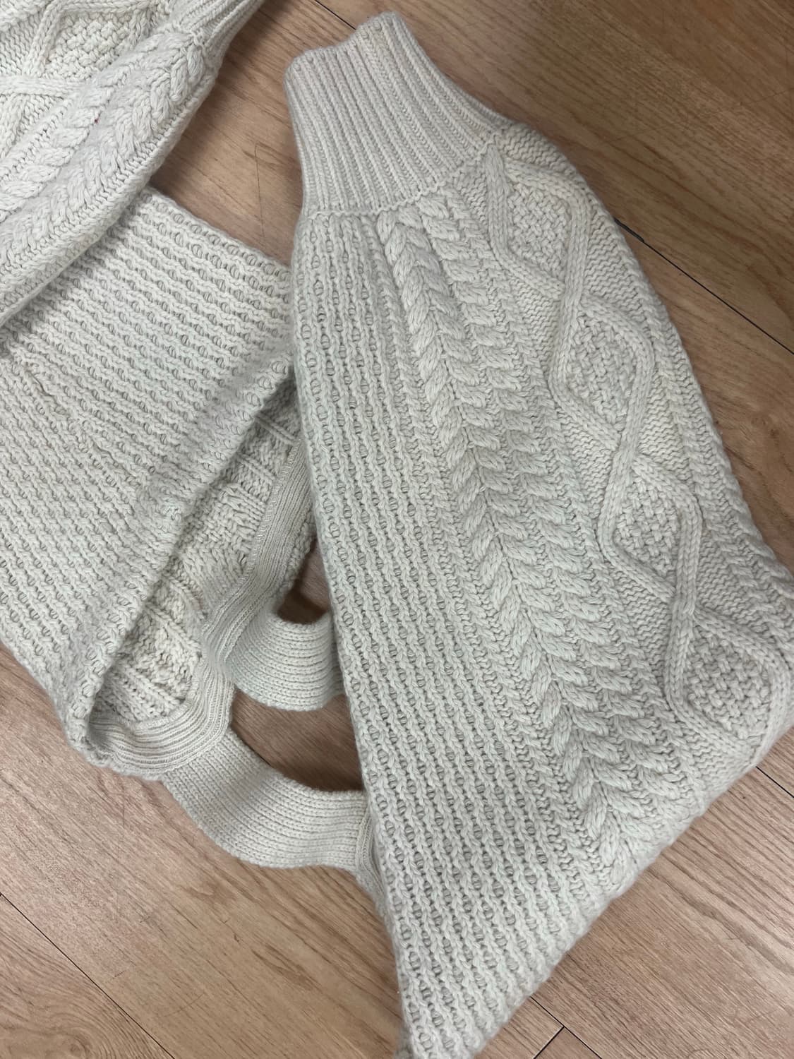 레이빔즈 케이블 니트 볼레로 상품이미지3