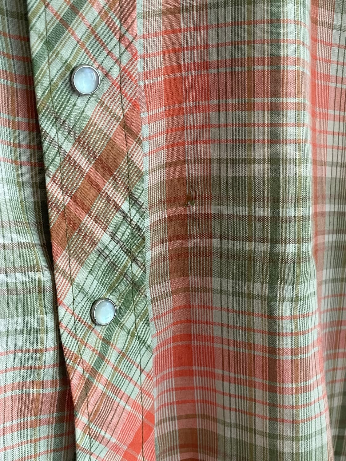 60s Sears Westerner Plaid half Shirt 상품이미지6
