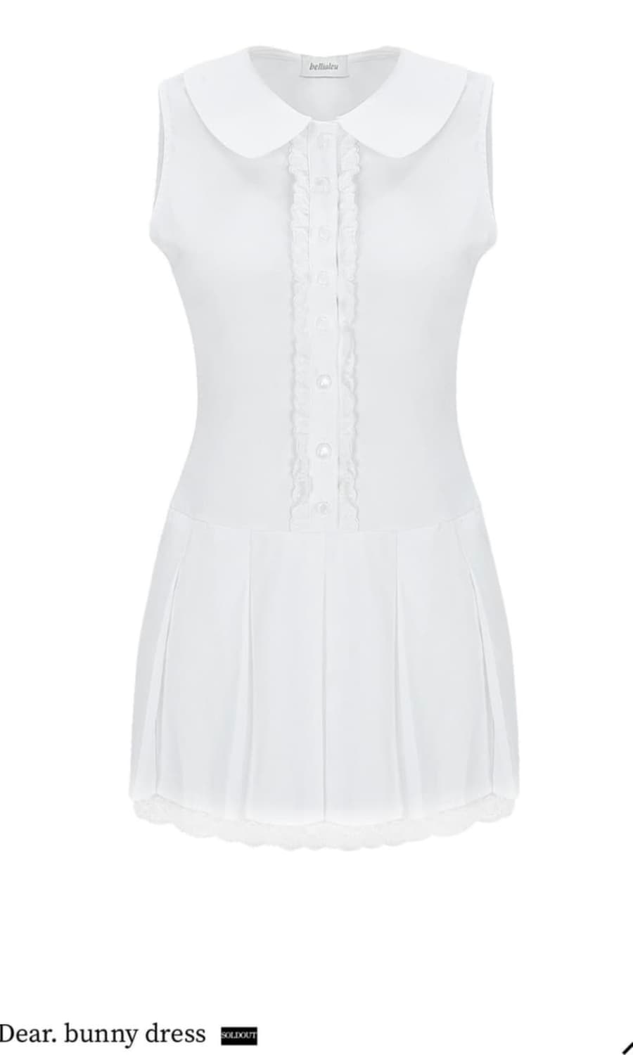 새제품 벨리아르 X 워니하우스 콜라보 디어버니 원피스 m 화이트 상품이미지2