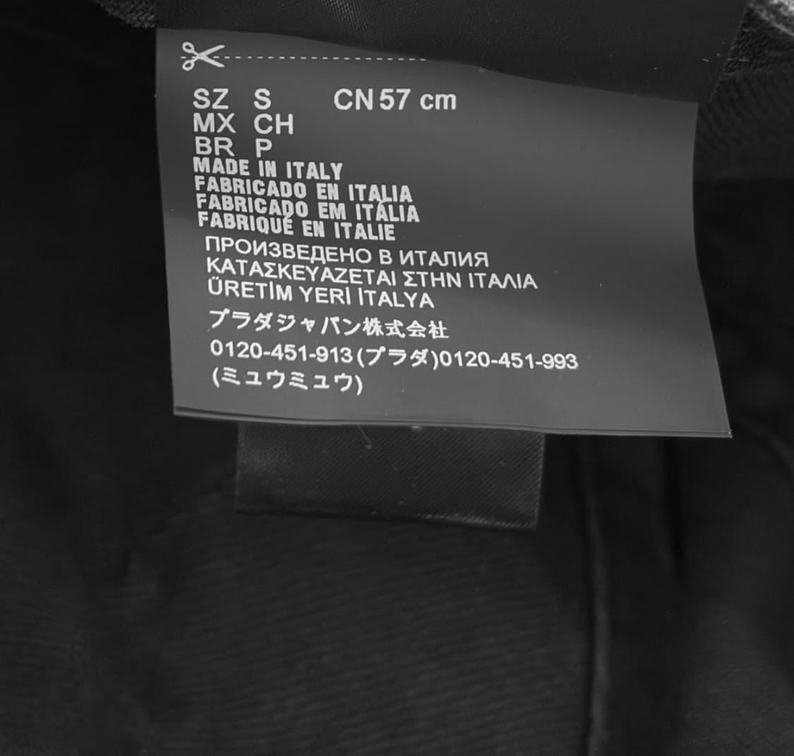 [S] 미우미우 로고 드릴 자수 워시드 데님 베이스볼 볼캡 모자 블랙 상품이미지9