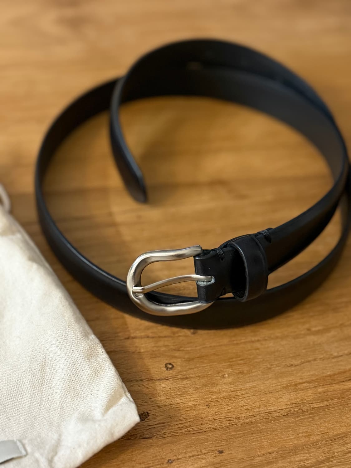 앤유 소가죽 블랙 벨트 상품이미지2