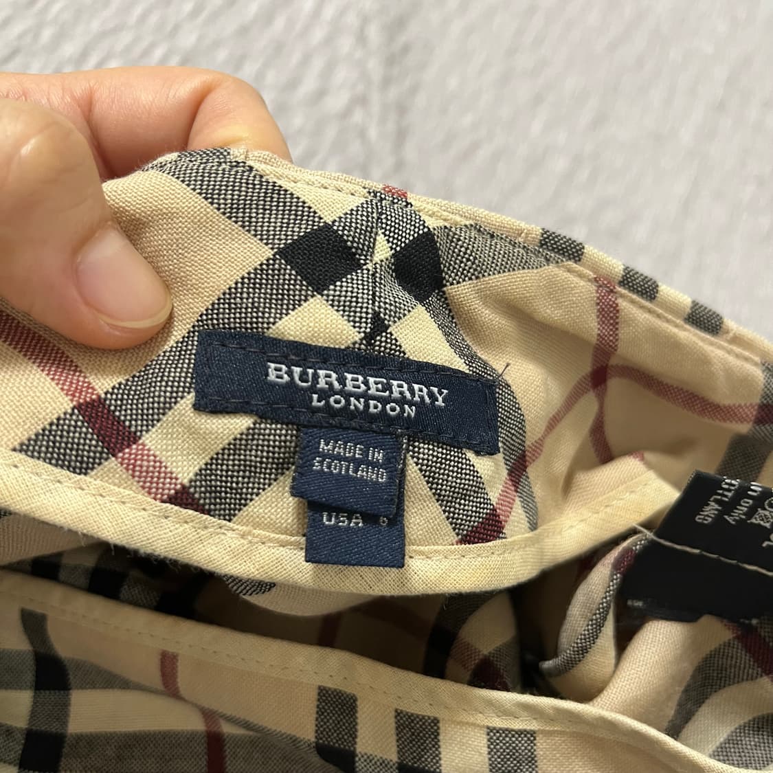 버버리 체크 랩 스커트 uk8 상품이미지4