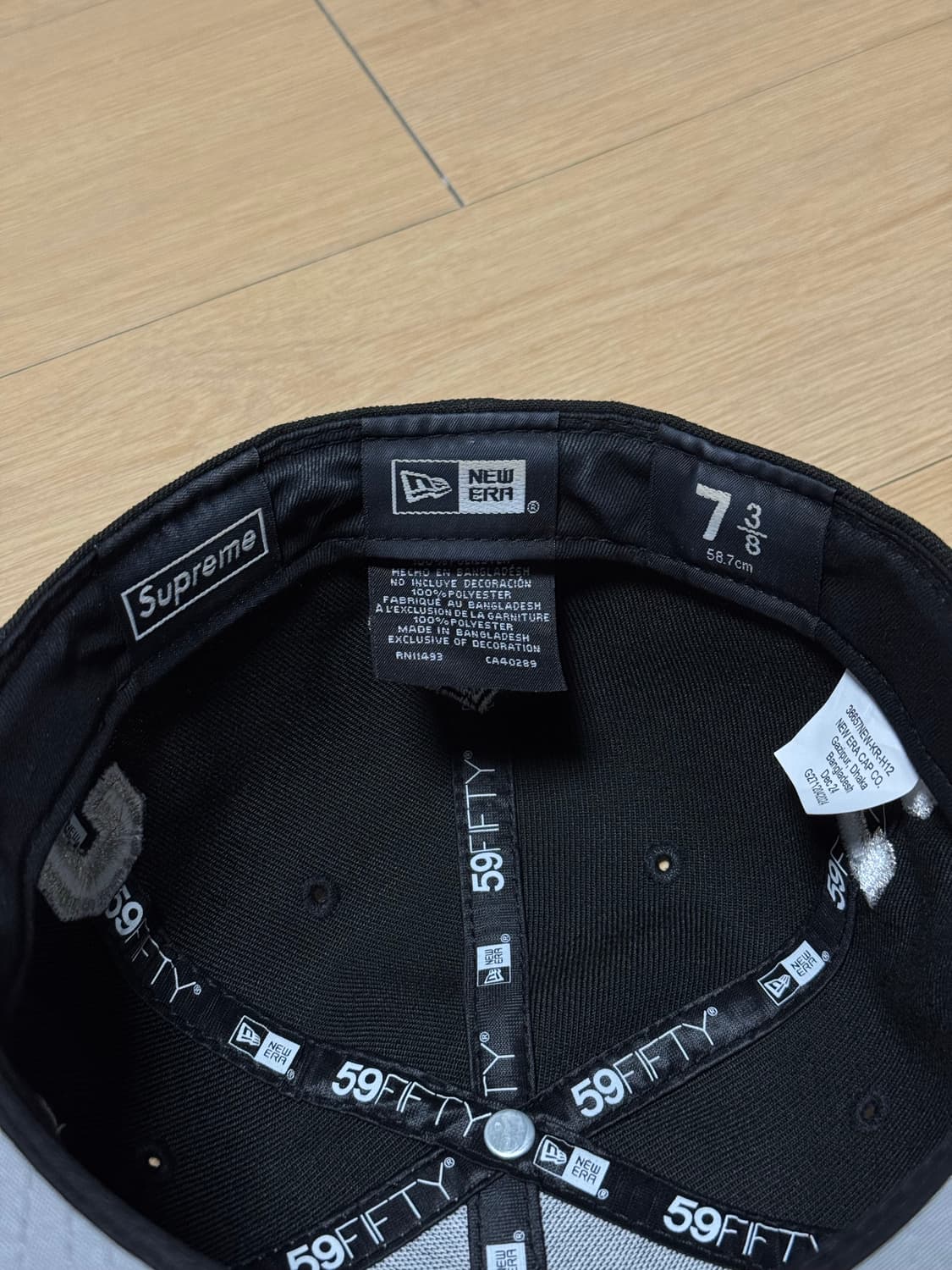 [738] 슈프림 25ss 멀티 s로고 뉴에라 블랙 상품이미지8