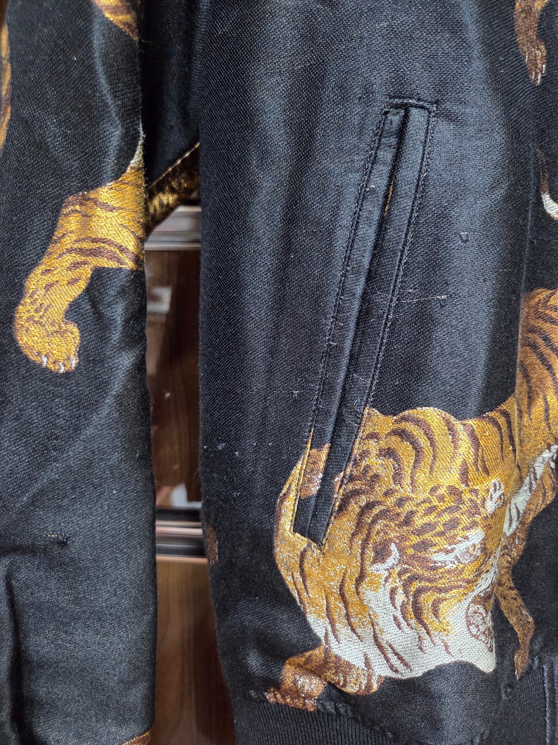 와코마리아 타이거 자카드 스카 자켓 M 상품이미지3