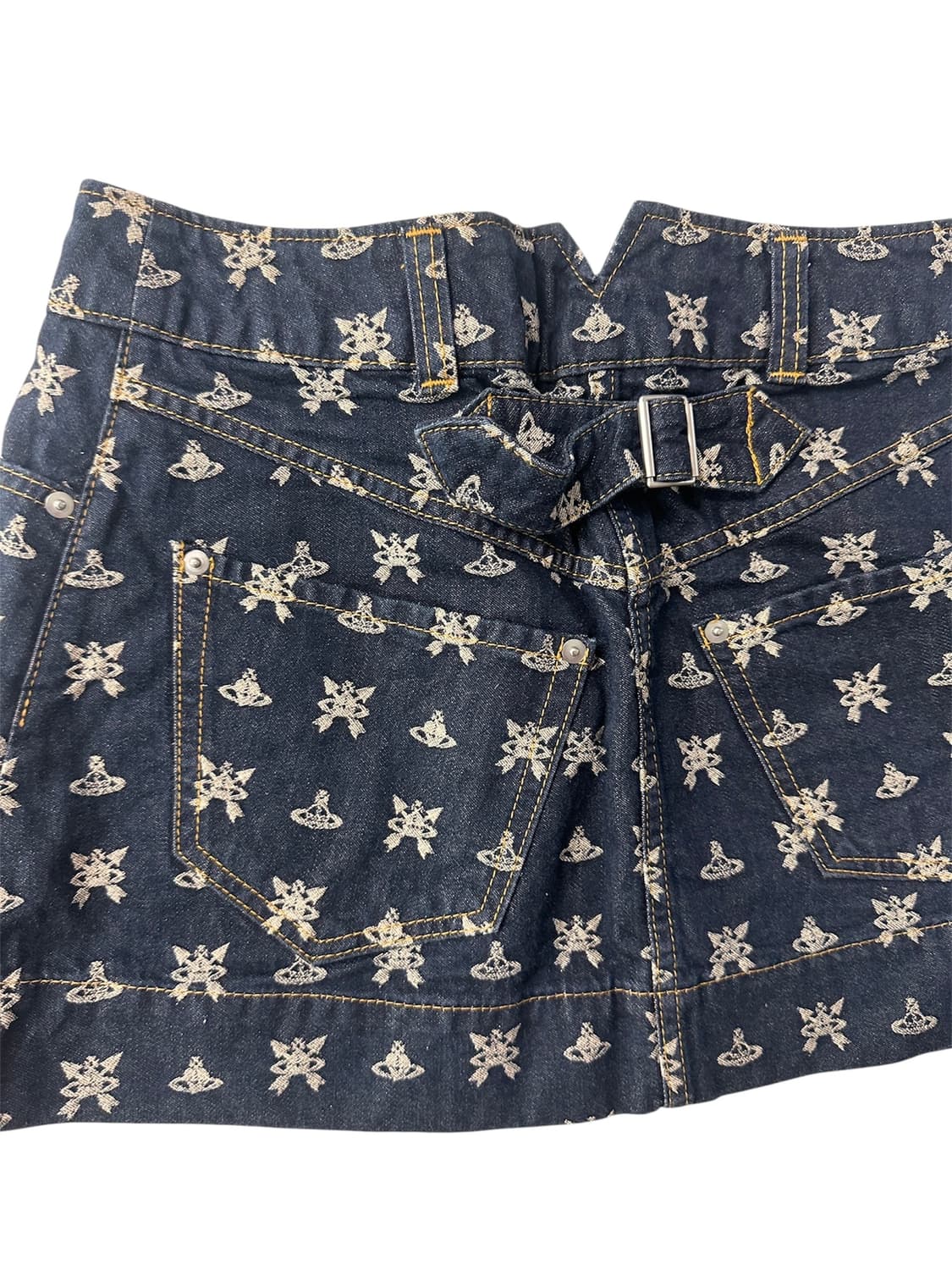 비비안웨스트우드 레드라벨 orb 디아망떼 스컬 데님스커트 상품이미지6