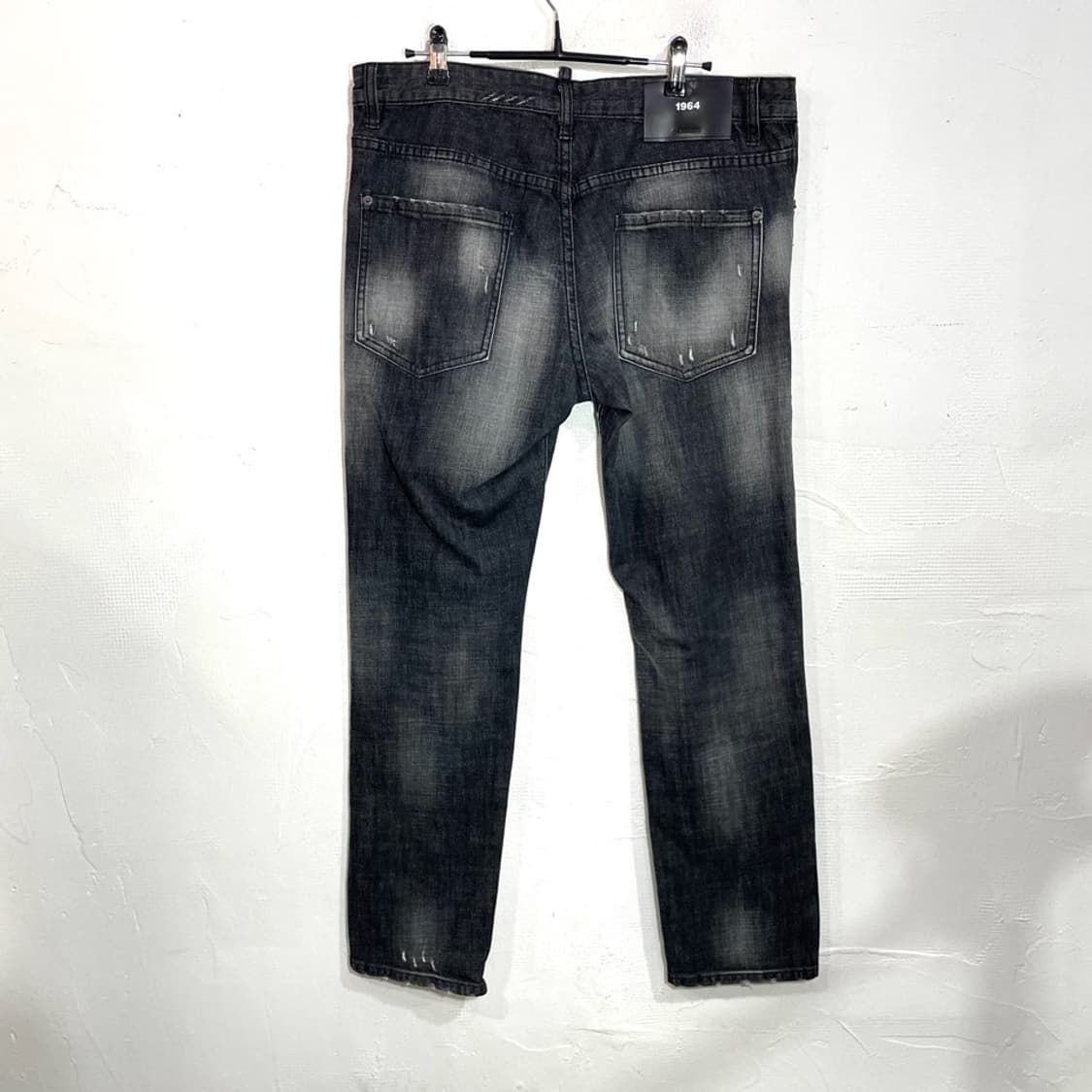 디스퀘어드 1964 블랙패치 흑청 데님팬츠 상품이미지3