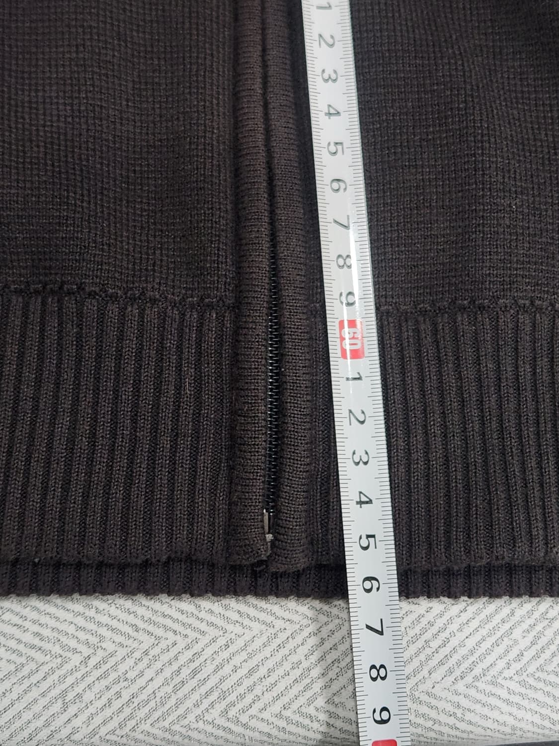 [95] 헨리브라운 니트 집업 남성 95사이즈 다크브라운 상품이미지10