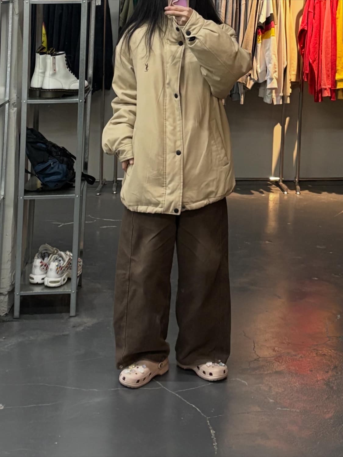 입생로랑 베이지 푸퍼 패딩 A2993 상품이미지1