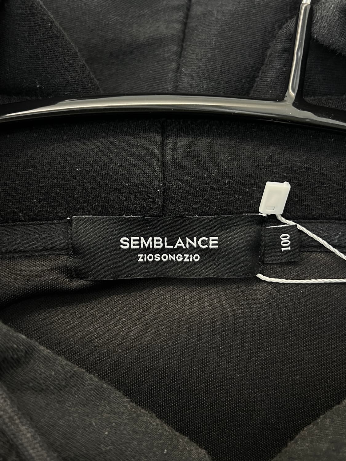 지오 송지오 셈블런스 후드 바시티 자켓 / 블랙 상품이미지5