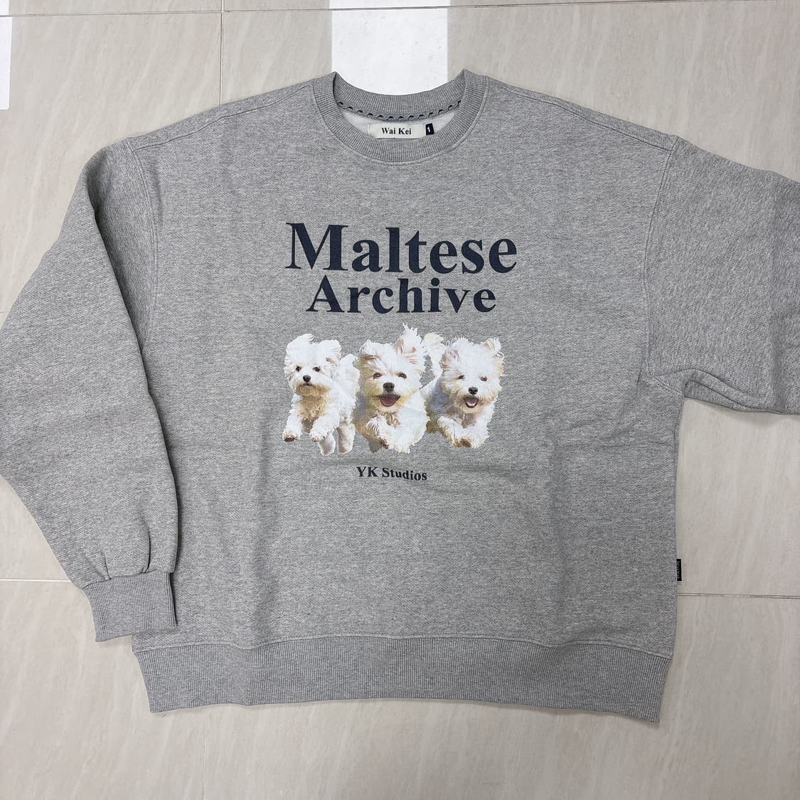 새제품 와이케이 말티즈 기모 맨투맨 상품이미지2