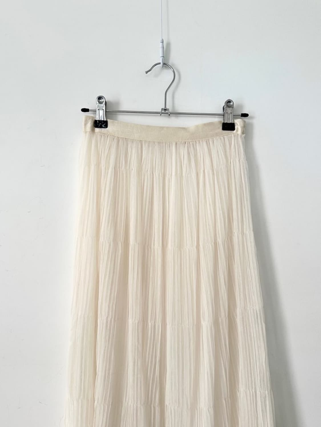 Due chiffon ruffle skirt / ivory 상품이미지2