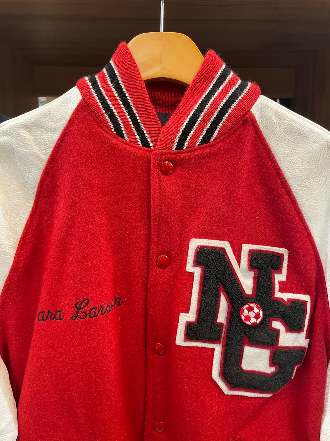 USA 빈티지 레더 바시티 자켓 B54 상품이미지2