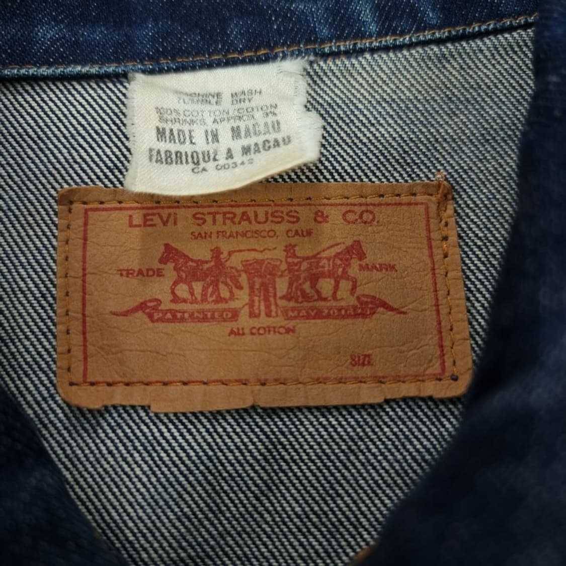 [리바이스]60'S 빈티지 350 마카오공장 빅 E 데님자켓 P01494 상품이미지8