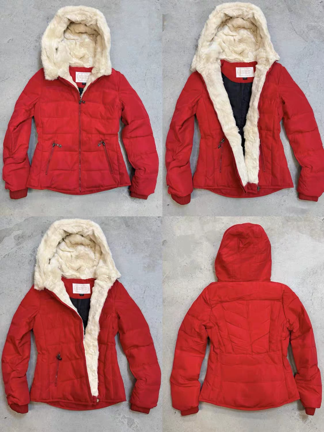 빈티지 레드 패딩 상품이미지1