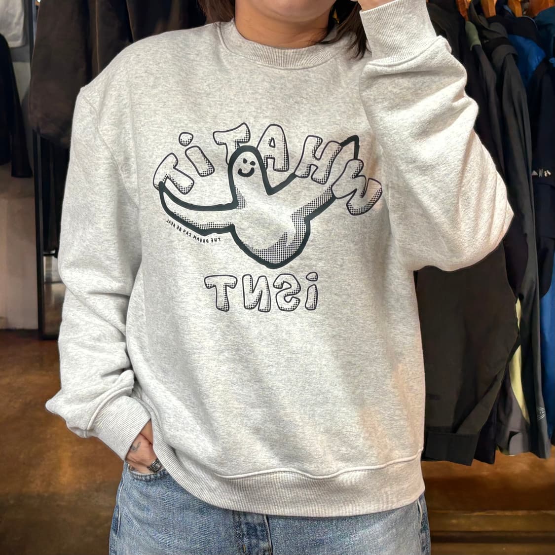 마크곤잘레스 멜란지 프린팅 맨투맨 상품이미지1