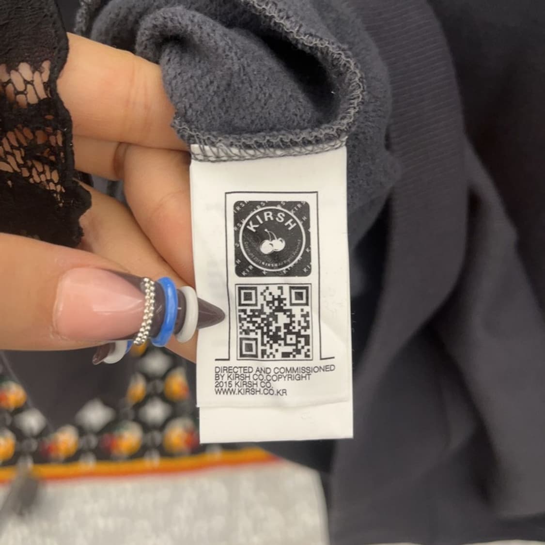 키르시 빈티지 키치 빅체리로고 버튼 맨투맨 1 C07626 상품이미지6